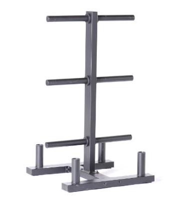 China LDH Indoor Weight Dish Shaft Rack with 4 Barbell Rack Barbell Holder Bumper Plate Rack for sale