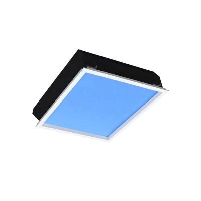 China Modern Artificial Skylight Blinds 7800K Sunlight Blue Sky 600*600mm Flat Roof 100W LED Skylight for sale