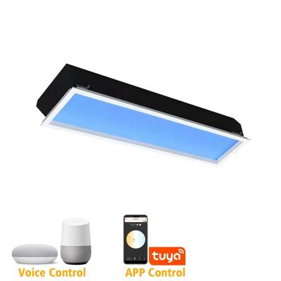 China 300*1200mm Rhythm Roof Window Function 300*1200mm Skylight Windows Biological Blue Artificial Skylight LED Sunlight Virtual Blue Sky Ceiling Panel Light for sale