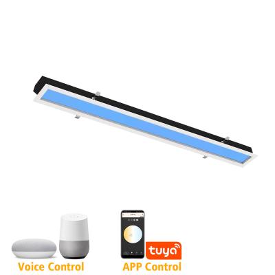 China Rhythm Function 50W Tuya Smart Home LED Sky Sun Ceiling 140*1150mm Biological Artificial Virtual Panel Skylight Natural Blue Sky Lights for sale