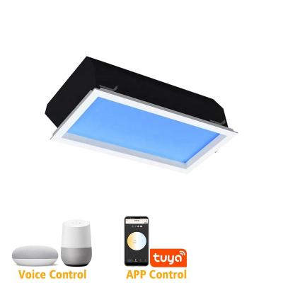 China Rhythm Biological Function 50W Stunning Westyle 300*600mm LED Blue Sky Panel Light Panel Sunlight For Office Building for sale