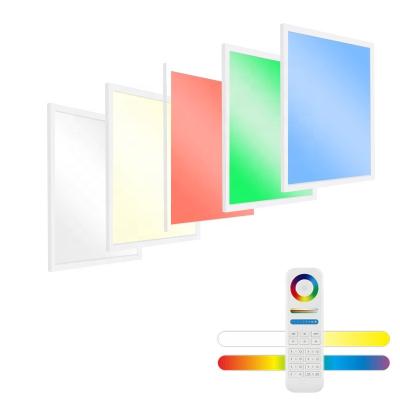 China 6262 Industrial 48W RGB+CCT RGBWW RGB Color Changing Multicolor New Design DMX512 2.4G Wi-Fi Home Party Atmosphere LED Smart Panel Light for sale