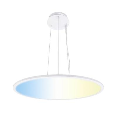 China Industrial Simple Style Ultra Thin D1000MM Smaty CCT Dimming Big Size 64W Customizable Big Size Ceiling Pendant Light Round LED SMD Panel Light for sale