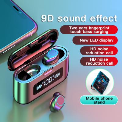 China In-Ear Earbuds LED Display Waterproof Wireless Earphone TWS Wireless Headphones With Microphones for sale