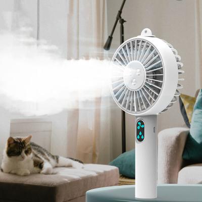 China Amazon USB Mini Fans 2021 Air Cooling Hot Mist Spray Vendor Handheld Portable Fan for sale