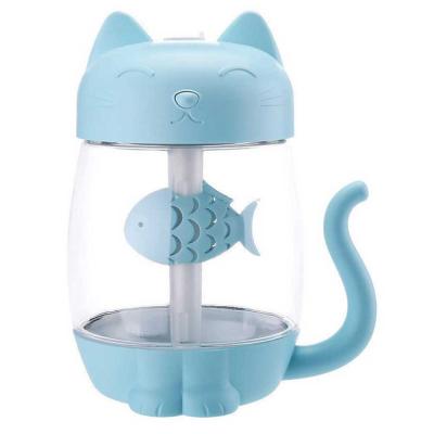 China Colorful Light Lucky Cat Air Humidifier New Office Car Desk Table Silent Portable USB Humidifier Night Light for sale