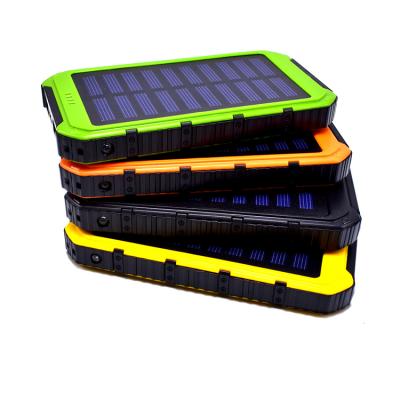 China 10000mah Solar Power Bank Solar Power Bank 2 External Portable USB Solar LED Powerbank Mobile Phone Charger for Xiaomi MI iphone X 8plus for sale