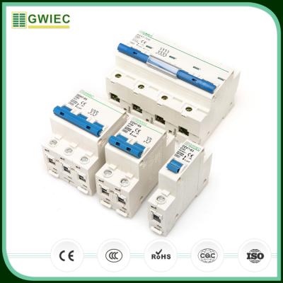 China High Breaking Capacity Wholesale CE C45 Electric Mcb DZ47-63 1P Mini Circuit Breaker From Factory GWIEC China for sale