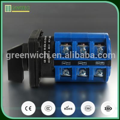 China For 3 Phase GWIEC Lw26-20 Motor Control Switch Motors Control Auto Transition Universal Cam Switch 20A for sale