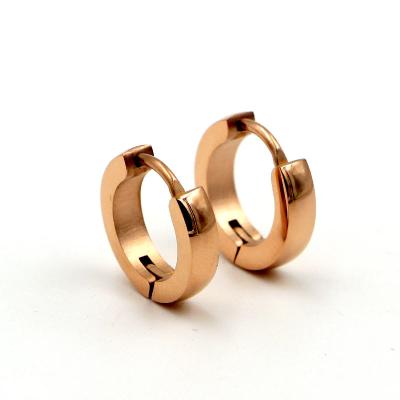 China CLASSIC Gold Circle Earrings Rose Gold Round Ear Rings Black Silver Color Colorful For Women Men Shape Circles Punk Earring ER205 for sale