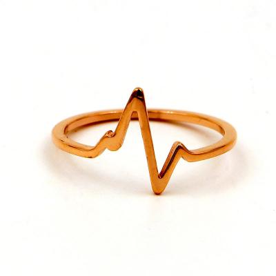 China 2022 casual/sporty new small ring for women and men Rose Gold Color Stainless Steel Wedding Ring Exquisite Ring R107 for sale