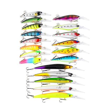 China 19pcs Amazon Bait Set Realistic Multifunctional Painted Bionic Minnow Bait Lure Kit for sale