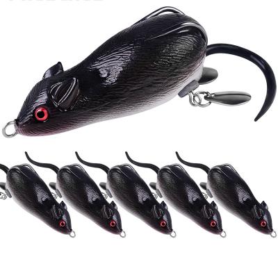 China Spinning Splashing Lure7cm/17.5g Silicone Bait Artificial Fishing Topwater Pike Feet Mouse Soft Wobblers Lure Swimbait 70mm for sale