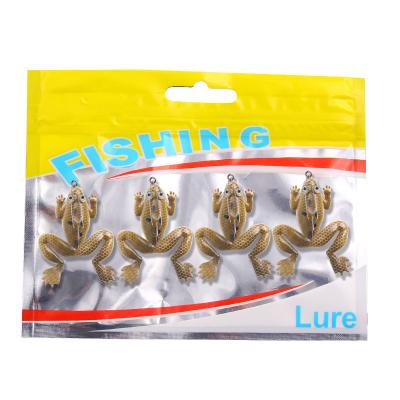 China 5.2g/6cm Hot Selling Fishing Bionic Soft Bait Single Bionic Soft Wrapped Anti Frog Hook Bait Line For Lure Frog Cheap Lure 60mm for sale