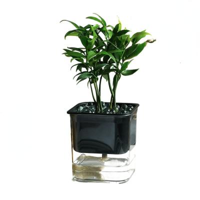 China Simple Style Plastic Individual Pots Modern Home Decor Flower Pots Planter Gardening Watering Flower Pots for sale