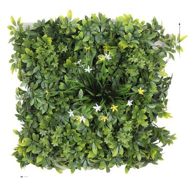 China Plastic Wall Panels Grass Backdrop Greenery Wall With UV Protection For Wall Decor Privacy Artificial Green Fence Backyard Screen for sale