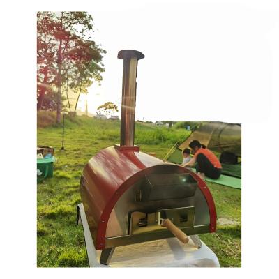 China Easily Cleaned Wood Fired Oven Stainless Steel Outdoor Portable Particle Pizza Pizza Oven BBQ Oven For Charcoal Burning for sale