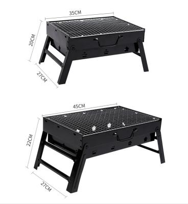 China GreenLife Japan Original Easily Assembled Thickened Black Steel Charcoal Outdoor Portable Folding Household BBQ Grill BBQ Grill for sale