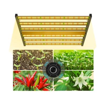 China Seed Starting 600w Full Spectrum LED Grow Light High Efficiency PPFD Square View Stripe Lumiere Foldable LED Grow Light Sample Available for sale