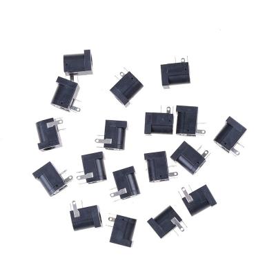 China Plastic OEM 20Pcs/lot DC-005 Black DC Power Jack Socket Connector DC005 5.5*2.1mm 2.1 socket Round the needle lowest price for sale