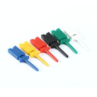 China Copper OEM  Mini Grabber Test Probe Hook for SMD IC Test Cilps SMD IC Hook Probe Jumper Test Clip Mini Grabber 12Pcs for sale