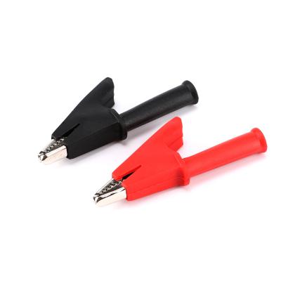 China Banana clip 2PCS  55MM HV Alligator Clip For Banana Plug 4mm Multimeter Pen Cable Probes Crocodile Clip Battery Car Auto for sale