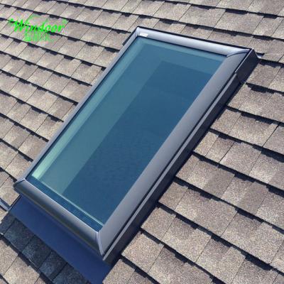 China Auto House Attic Fix Aluminum Frame Skylight With Auto System Big Glass Skylight for sale