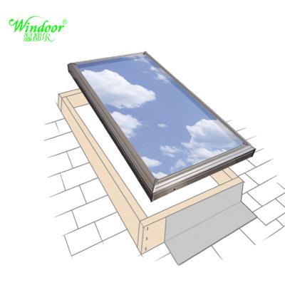 China Sliding Aluminum Skylight With Steel Structure Skylight Roof Skylight for sale