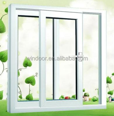 China Sliding Elegant Classic Style PVC Window Sliding Type PVC Frame Glass Window Factory Price for sale