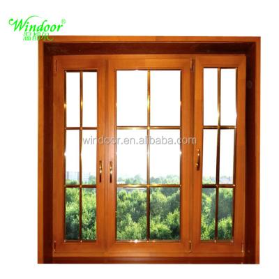 China Elegant Swing Villa Wooden Classic Windows And Aluminum Wooden Windows In European Market for sale