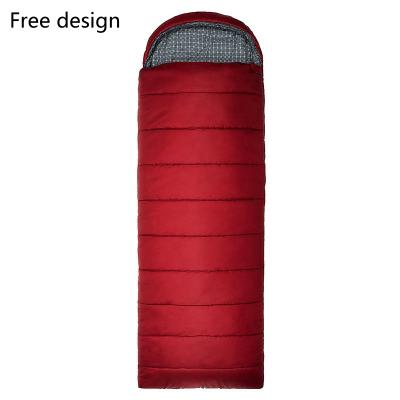 China Fiber Sleeping Bag Camping Envelope Portable Red Sleeping Envelope Type Durable And Bag for sale