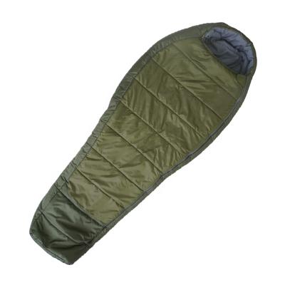 China Warm Foldable Waterproof Mummy Thermal Army Green Mummy Sleeping Bag For Outdoor Hiking for sale