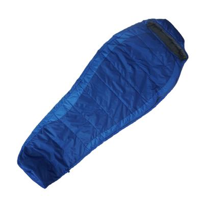 China Mummy Urltra-Light Solid Color Easy Storage Usage-Resistant Large Comfort Mummy Blue Sleeping Bag For Camping for sale