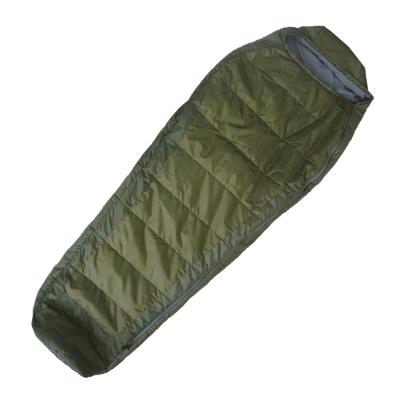 China Urltra-Light Solid Color Easy Storage Wear-Resistance Army Green Mummy Widen Mummy Sleeping Bag For Camping for sale