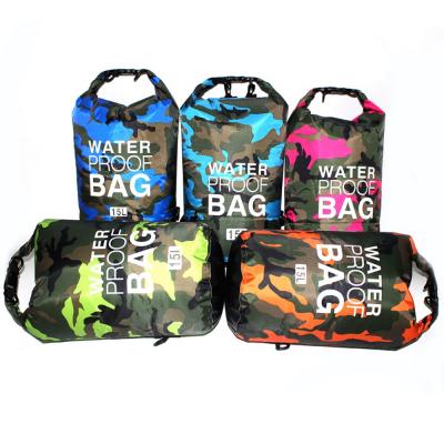 China camping & Hiking Camouflage Polyester One Shoulder Bag And Double Shoulder Waterproof Bucket Bag For Camping Hiking for sale