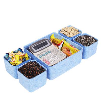 China Desktop Felt Storage Best Viable Basket Maker Felt Open Sale Desktop Storage Box for sale