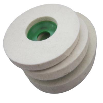 China High quality round wool felt wheel with gluing or die cut, 100% natural wool felt polishing wheel for sale