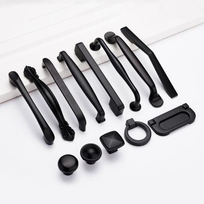 China Furniture handle & Knob Black Kitchen Handles For Furniture Cabinet Knobs Drawer Knobs Cabinet Pulls Cupboard for sale