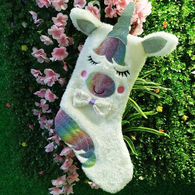 China Festival Stuff Personalized Dinosaur Christmas Decoration Supplies Unicorn Christmas Stocking for sale