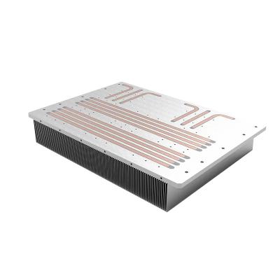 China Customized Aluminum Heatpipe Water Cooling Block Heatsink 4 Heat Pipe for sale