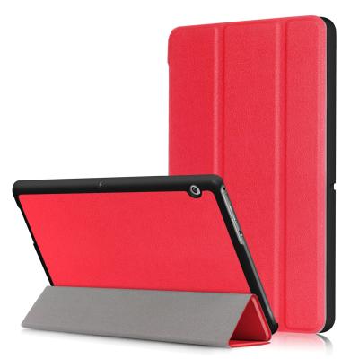 China Triple Slim Lightweight Sleep/Wake Tablet PC Auto Smart Cover Leather Case For Huawei Mediapad T3 10 for sale