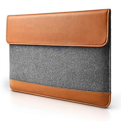 China For Macbook Pro 13 2019 Slim Felt And Leather Envelope Case Laptop Sleeves For Macbook Pro 13 2019 for sale