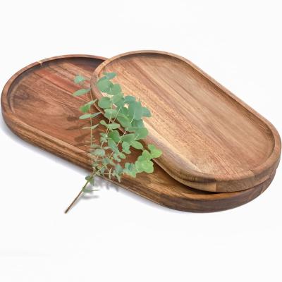 China Two Piece Acacia BAMBOO Wood Custom Tray Perfect for Long Breadfruit Dishes and Kitchen Decor for sale