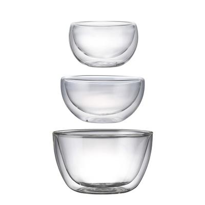 China Sustainable Hot Products For USA Double Wall Glass Bowl Salad Bowl for sale