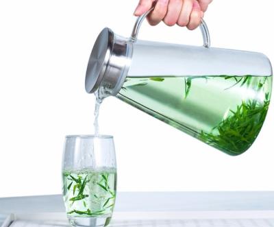 China Large Capacity Water Bottle Sustainable Transparent Glass Water Kettles for sale