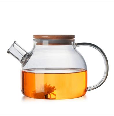 China High Sustainable Popular Heat Resistant Borosilicate Glass Teapot for sale