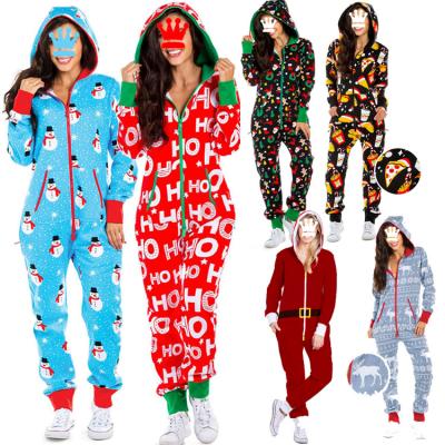 China 2021 Hot Sales Christmas Sleepwear QUICK DRY Warm Pajamas Set Winter Overalls Women for sale