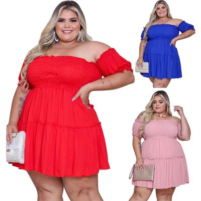 China 2022 Summer Fashion Anti-Static Bodycon Mini Sexy Dress Short Sleeve Autumn Clothes Vestidos Night Party Club Plus Size Women Dresses for sale