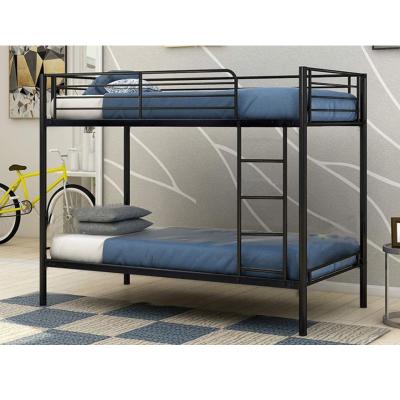 China Modern double deck bedroom iron metal furniture single loft bunk beds for kids for sale