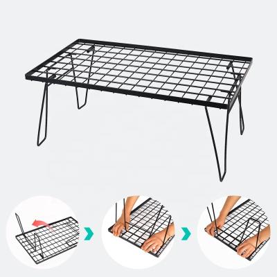 China Hot Sales Folding BBQ Custom Foldable Iron Table Convenient Easy Carry Portable Outdoor Camping Table for sale